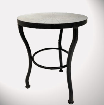 Mosaic House Moroccan tile Charles Table 1 - Sm White  solid zellige, mosaic, zellij, field, pattern, glaze 